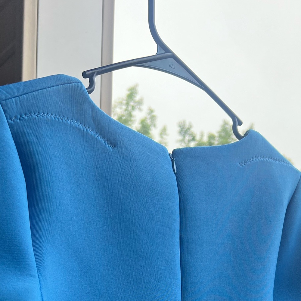 🆕🦋🌼 Cynthia Rowley Electric Blue Embroidered Fit & Flare Mini Dress Size 6 Prom - Picture 10 of 13